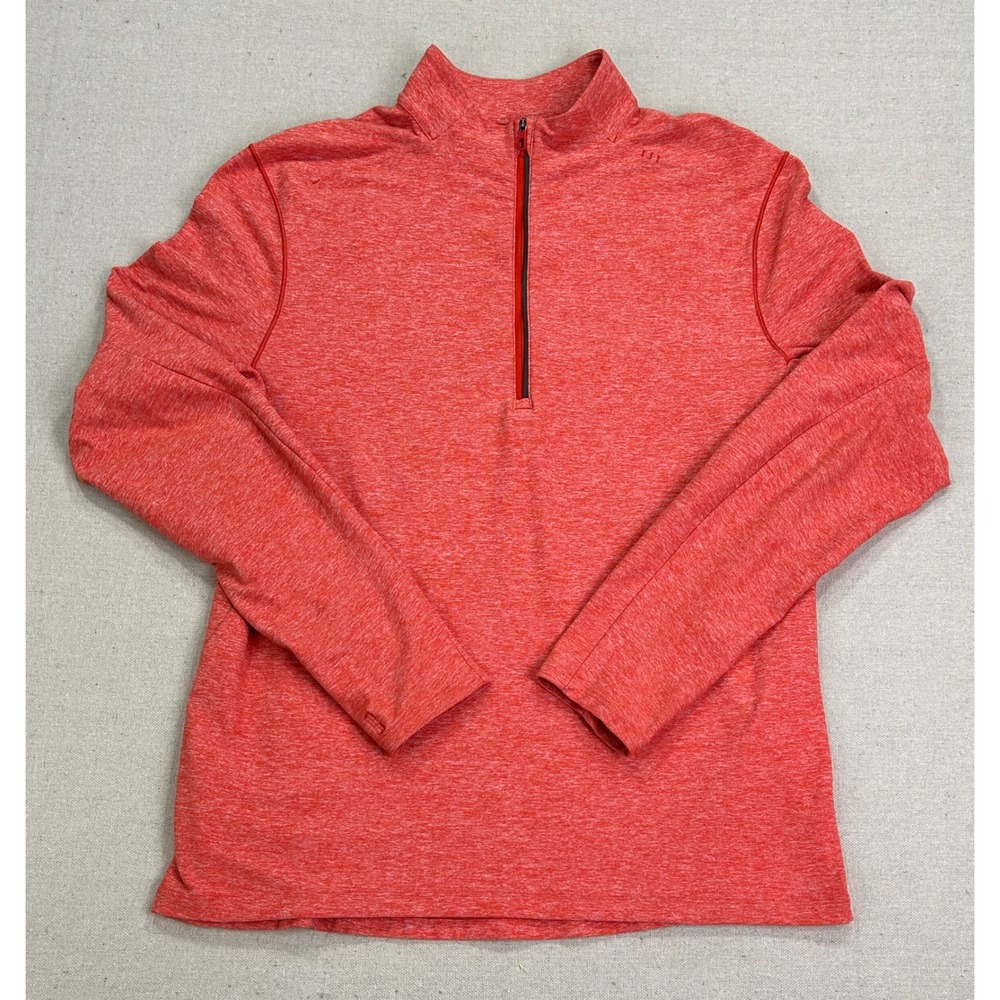 Lululemon Mens Metal Vent Tech 1/2 Zip 2.0 Red Heathered Pullover Size M